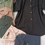 ست مانتوشلوار پاکتی آستین بلند تابستونی