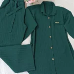 ست مانتو شلوار زنانه طرح زنجیری سبک خنک