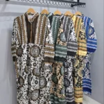 پیراهن ساحلی بوگاتی بلند کمرکش یقه دار