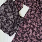 پیراهن زنانه گلدار کرپ نخ عروسکی