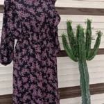 پیراهن زنانه گلدار کرپ نخ