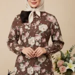 شومیز طرح گل جلو دکمه دار