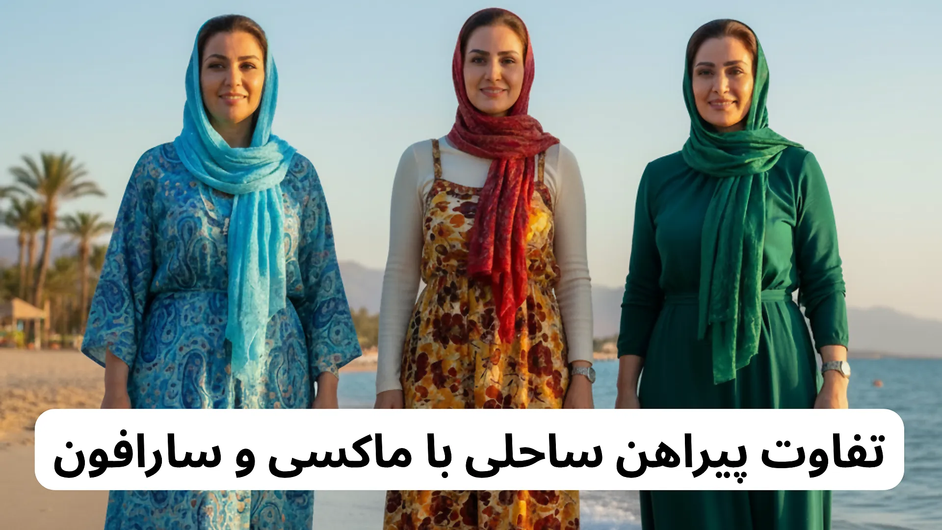 تفاوت پیراهن ساحلی با ماکسی و سارافون