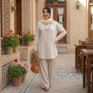 ست مانتو شلوار تابستانی راحتی